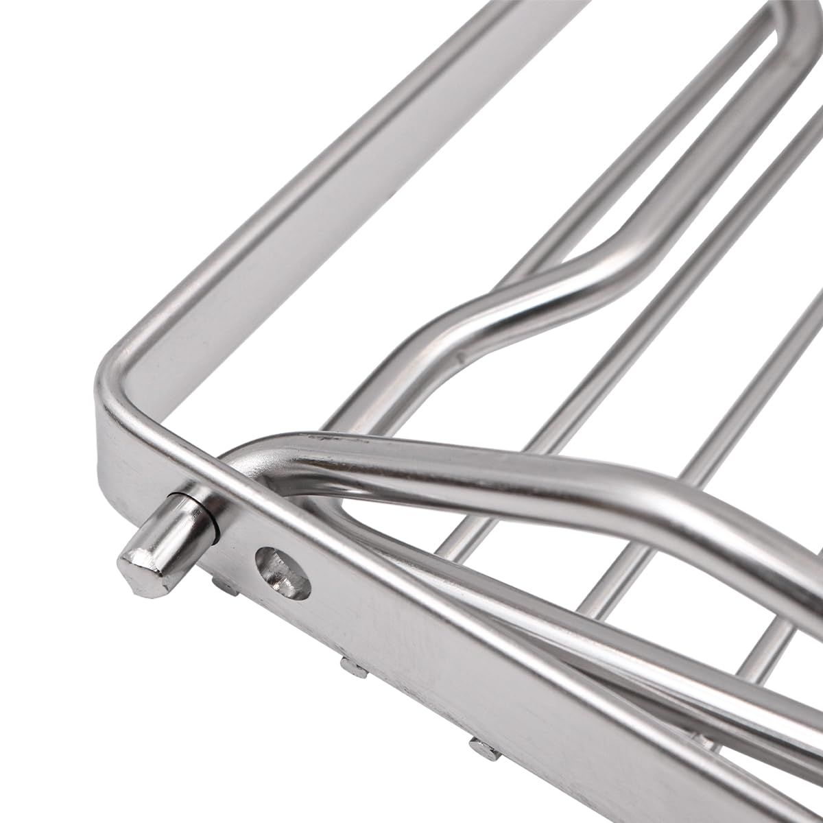 NUZAMAS Camping Grill Rack Stainless Steel Foldable Grill Stove Stand Ultralight Campfire Stand Portable Grill Grid for Camping Hiking BBQ Fishing
