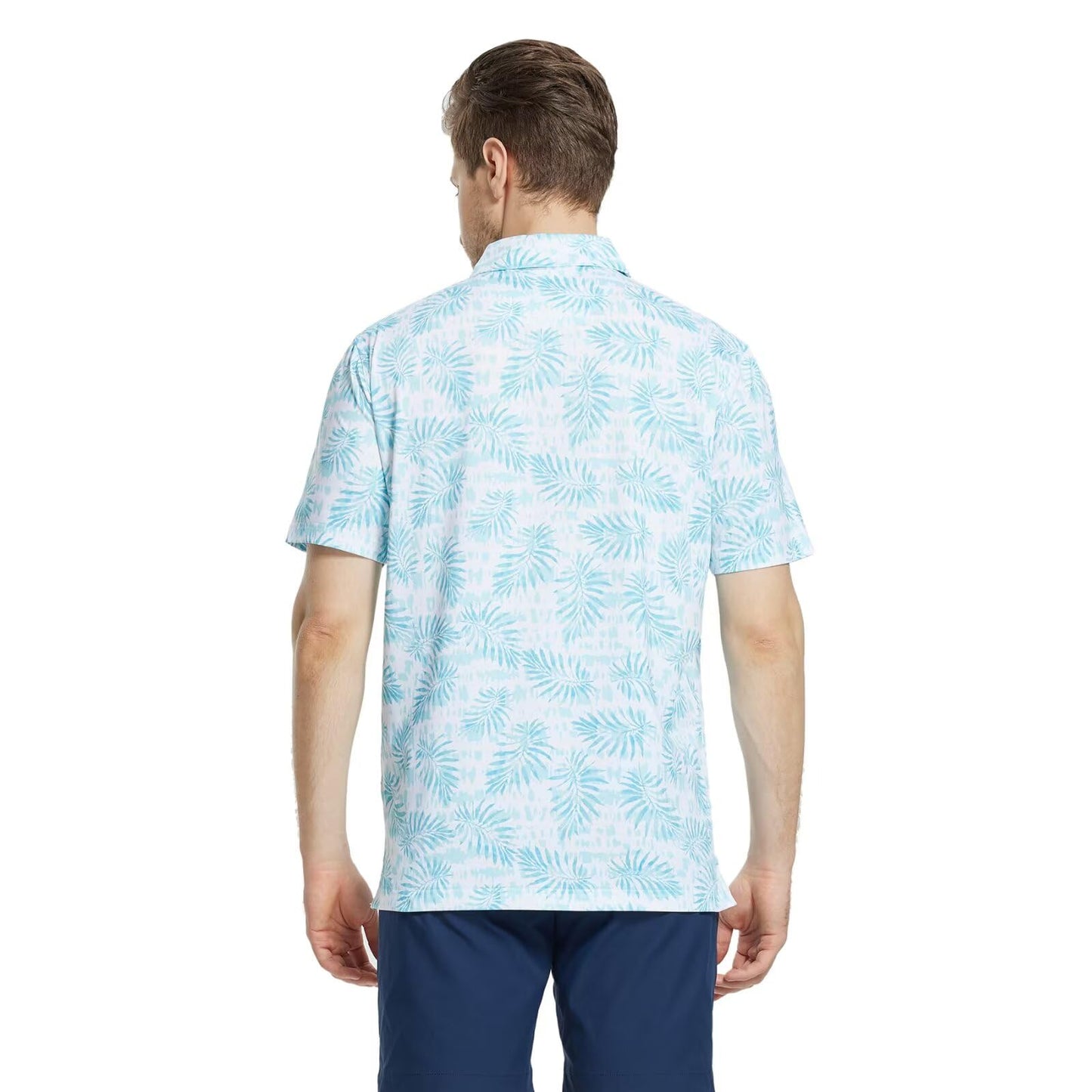 M MAELREG Golf Shirts for Men Dry Fit Print Patterns Performance Moisture Wicking Mens Polo Shirts Short Sleeve