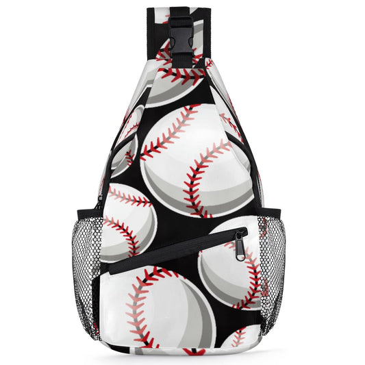 Baseball Softball Ball Sling Bag Crossbody Backpack Casual Chest Shoulder Daypacks For Cycling Hiking Travel