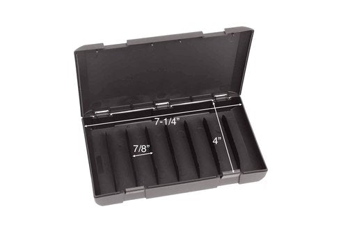 Negrini Extended Shotgun Choke Tube Case (8 Chokes) - Fits Various Choke Tube Sizes up to 3-7/8 Inches - Choke Tube Organization and Secure Storage - Clear