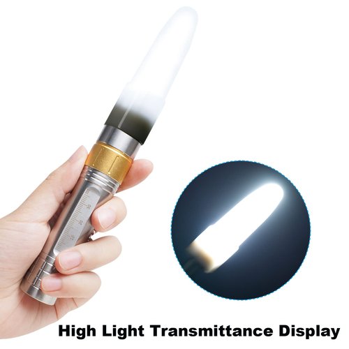 PATIKIL Flashlight Diffuser Caps, 2 Pcs PC Plastic Wear-Resistant Flashlight Signal Wand for Most LED Flashlights, White