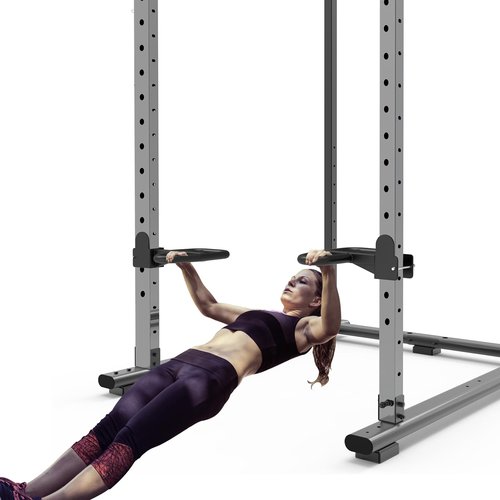 SELEWARE Multi Grip Dip Bar Attachment for 3" x 3" with 5/8" or 1" Hole Power Rack, Wide and Narrow Grip Handles Squat Rack Attachment for Strength Training, 500 lbs Capacity