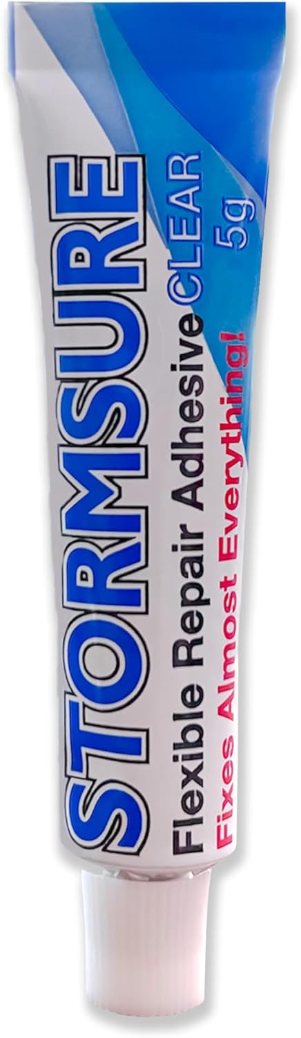 Stormsure Flexible Repair Adhesive: 3 x 5g Clear Glue - Highly Durable, Waterproof Glue for All Repairs