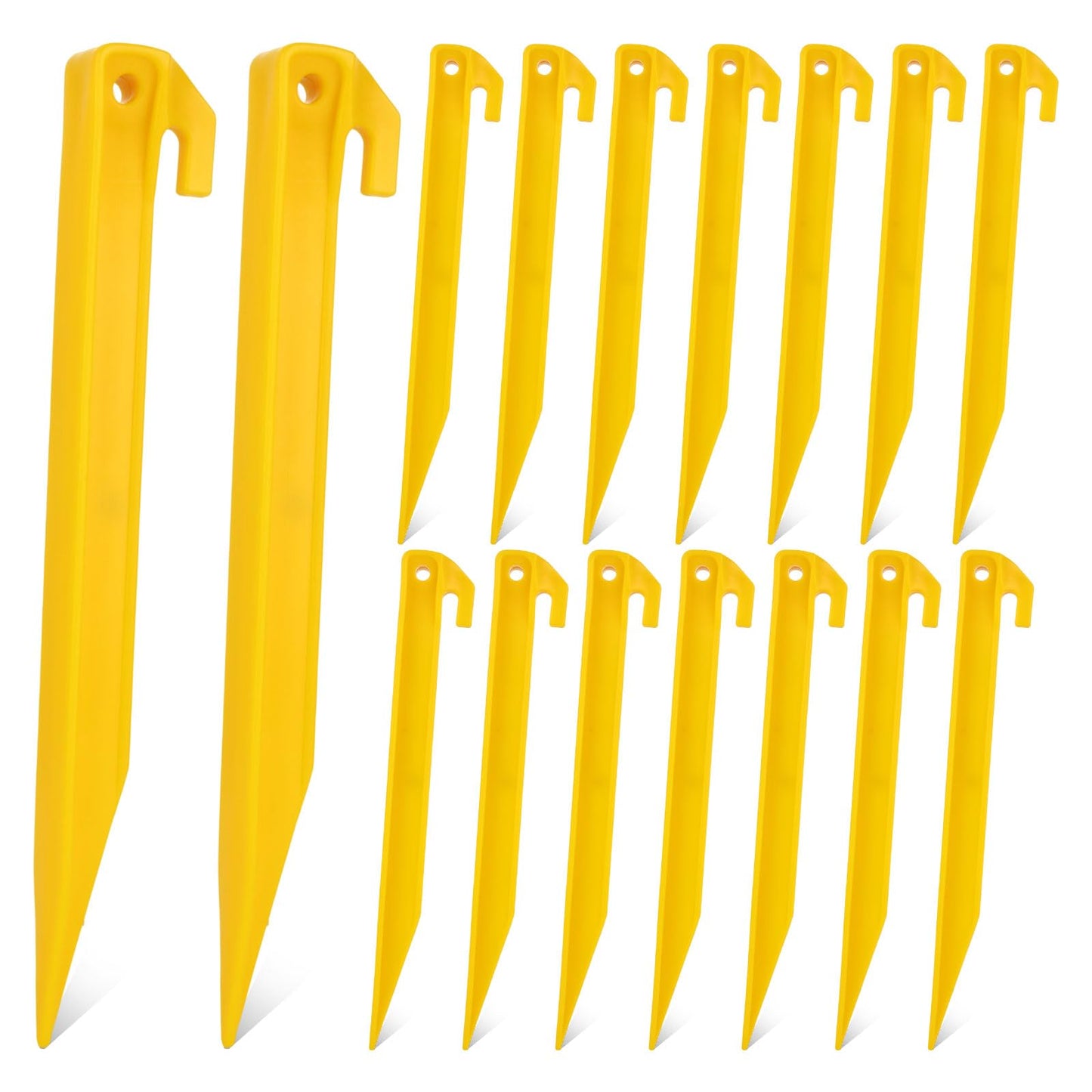 ABuff 80 PCS Plastic Tent Stakes 9 Inch Heavy Duty Tent Pegs Spike Hook for Camping Outdoor Sand Beach Halloween Christmas Garden Lawn Stakes, Light Safe Tent Stakes Sturdy Canopy Stakes Accessories