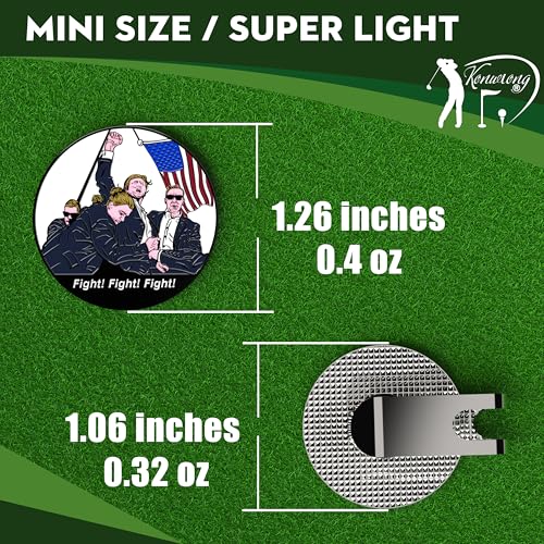 Funny Golf Ball Marker Magnetic Hat Clip - Trump Fight Variation