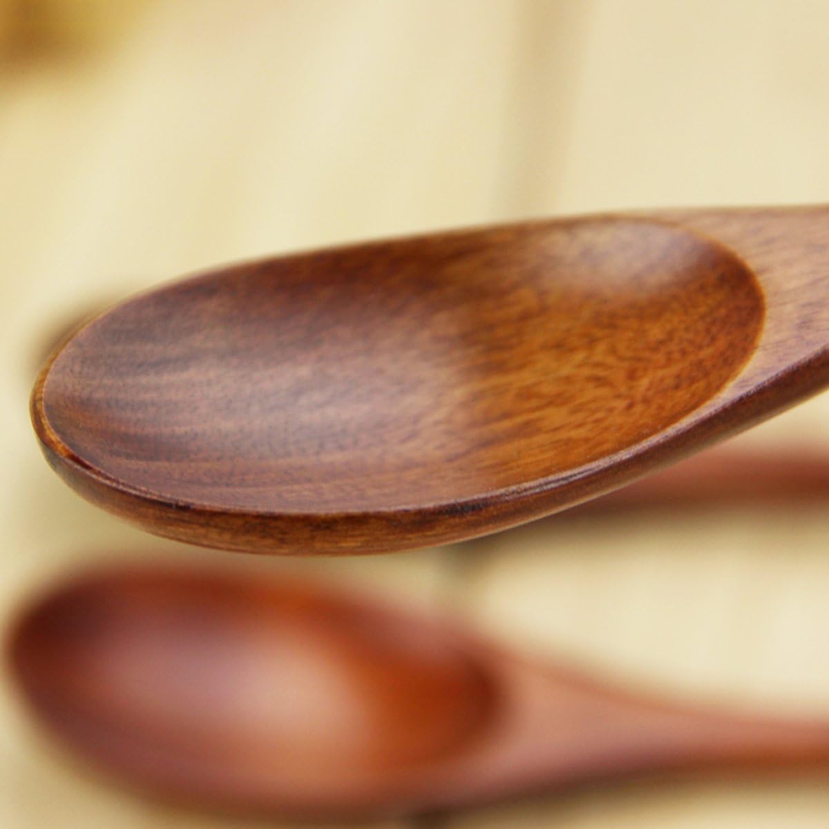 Wooden Spoon and Fork Set, AOOSY 3 Pcs Nanmu Wood Fork Spoon Chopsticks Camping Travel Flatware Set Tableware with Bag, Brown Color