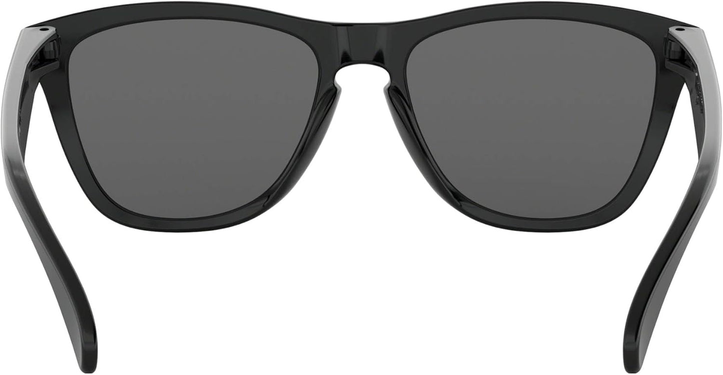 Oakley Frogskins Sunglasses 24-306 Polished Black & Crystal Grey 55mm - Authentic Style