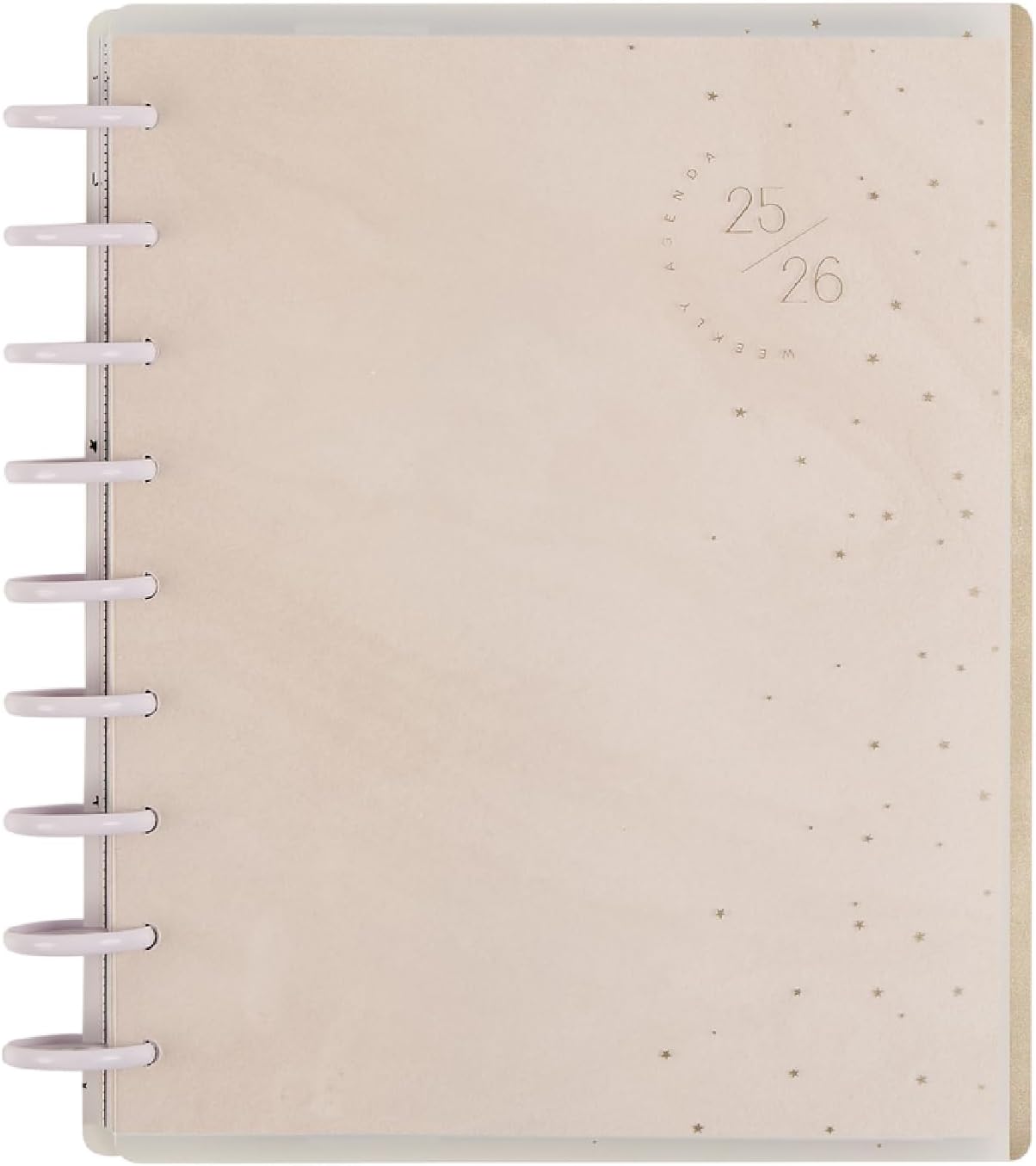 Happy Planner Disc-Bound 12-Month July 2025–June 2026 Planner with 3 Extra Months, Classic Size, Teacher Layout, Teacher Notes, 7" x 9.25”