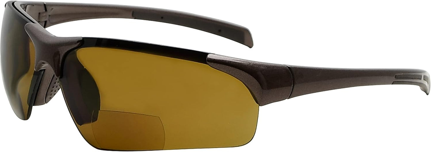 Eyekepper TR90 Unbreakable Sports Polarized Half-Rimless Bifocal Sunglasses