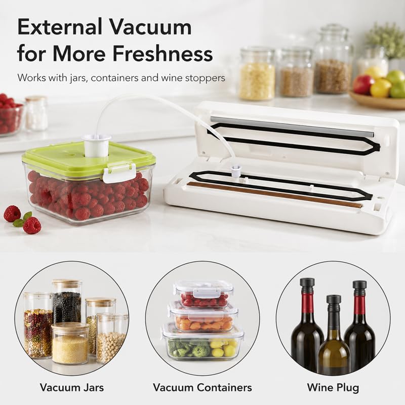 Automatic Food Vacuum Sealer Machine 75KPa for Meal Prep & Food Storage