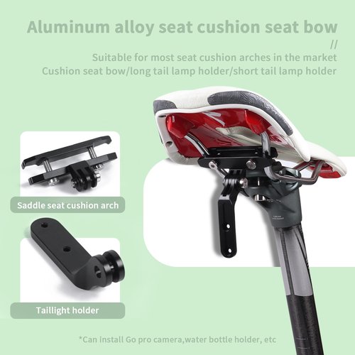 NELboNs Bike Mount Compatible with Garmi n Varia RCT715 Ra DAR Tail Light,Ra DAR Flashlight Adapter Taillight Saddle Mount for Road Mountain MTB Bicycle