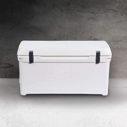 Engel Coolers ENG80 Cooler | 75 Can High Performance Durable Seamless Rotationally Molded Ice Box for Camping, Hunting, and Fishing - White