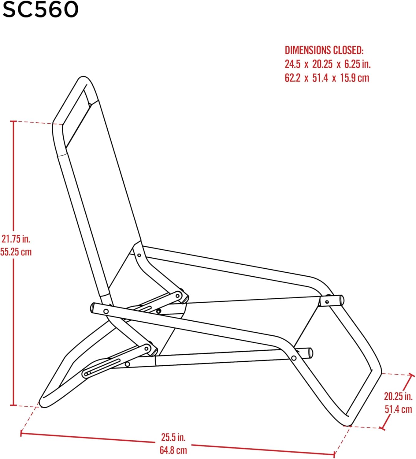 Rio Brands Wave Low Profile Beach Chair