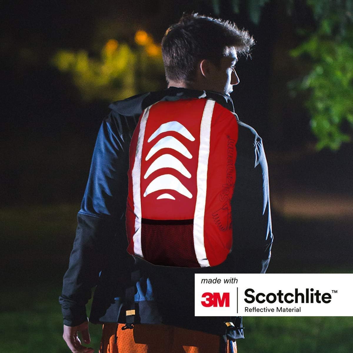 Salzmann 3M Reflective Backpack Cover | High Visibility, Waterproof & Weatherproof | Ideal for Cycling, Running & Hiking