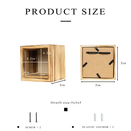 Freezing point 9" Baseball 12" Softball Display Case for Balls Homerun Shadow Box Frame Wall Mount Small Stand Holder Cubes Memorabilia Clear Sport Collectibles Single Gifts for Boys Carbonized