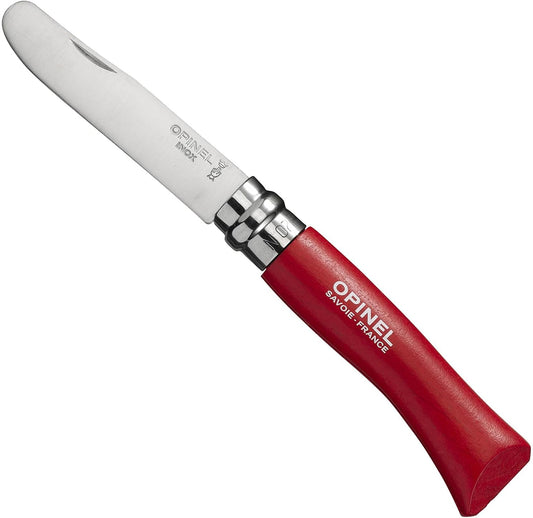 Opinel My First No.7 Stainless Steel Children’s Folding Pocket Knife with Safety Rounded Tip