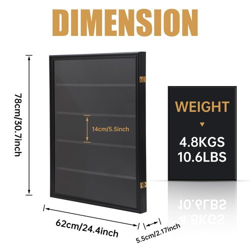 Nice C Baseball Card Display Case, Sports Card Holder, Graded Sports Card Display Case, Trading Card Display Case, 98% UV Protection, 35 Cards, Lockable (Vertical 3 Pack)