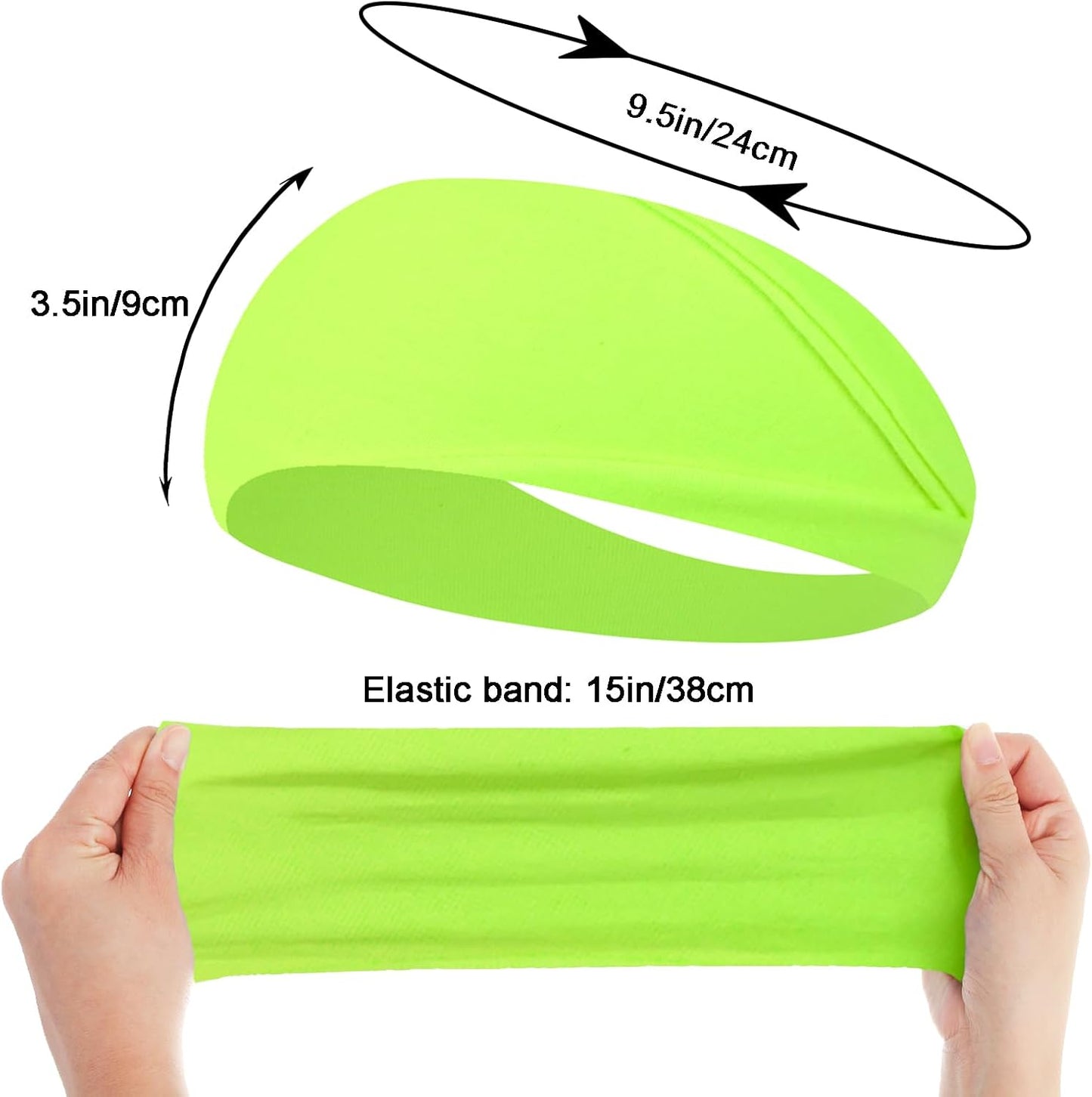 Men's 9-Pack Sports Headbands | Stretchy Sweatbands for Running & Workouts
