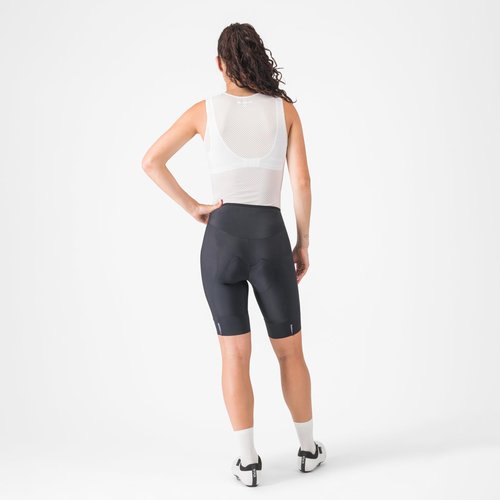 CASTELLI Women’s Prima 2 Short, Endurance Shorts for Road and Gravel Biking with Seat Pad & High-Visibility Reflective Tabs - Black/Black - X-Small