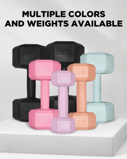ZTTENLLY Dumbbell Sets - 5/10/15/20/25/36 lb Dumbbells Pair Hand Weights Set of 2 - Easy Grip - Arm Weights for Men and Women, Home Gym Exercise Equipment for Workouts Fitness Strength Training