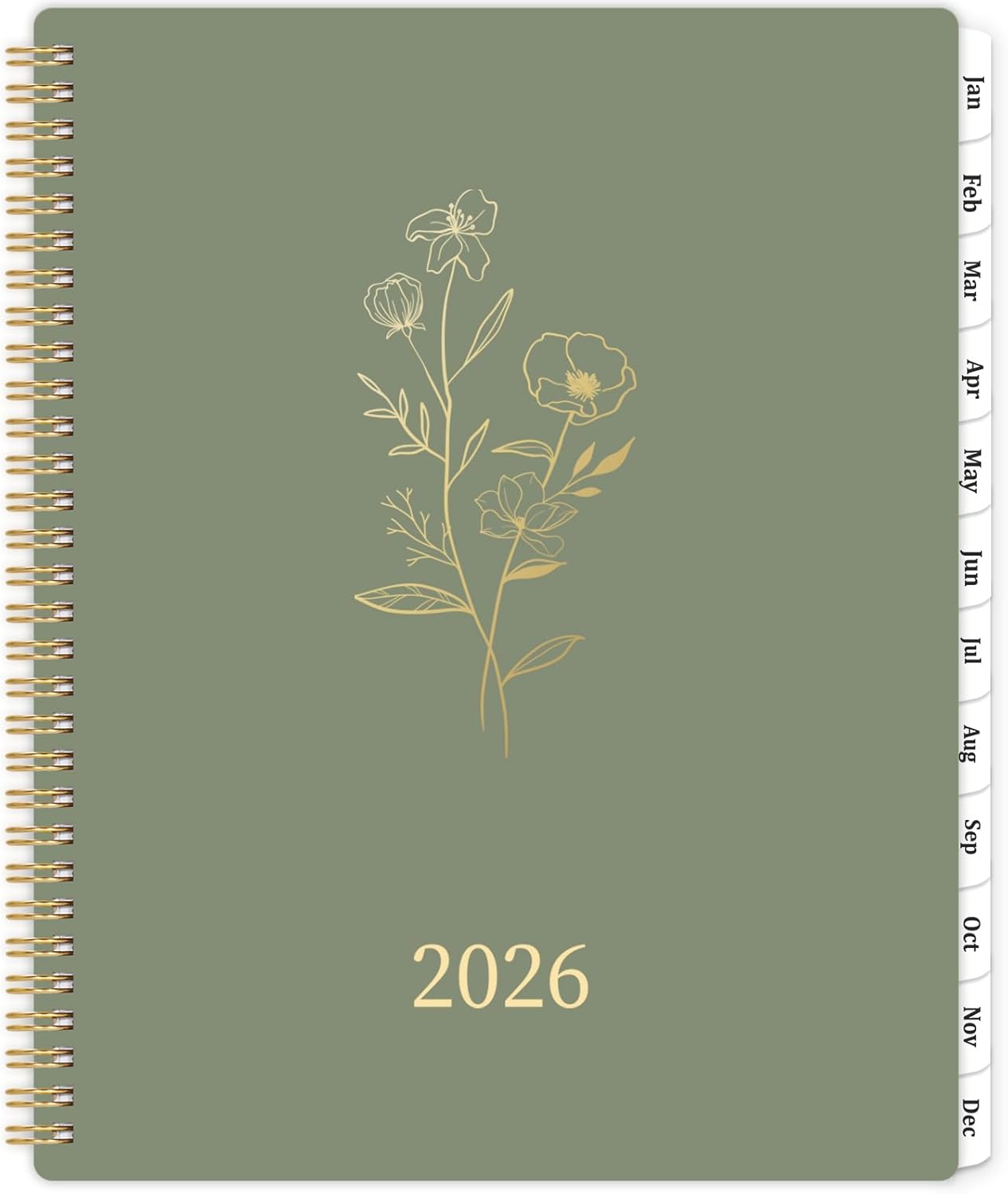 2026 Planner - Planner 2026 Weekly and Monthly with Tabs, 9’’ × 11’’, Jan 2026 - Dec 2026, Hardcover, 12 Monthly Tabs, Premium Paper, Twin-wire Binding, Inner Pocket