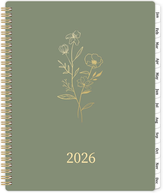 2026 Planner - Planner 2026 Weekly and Monthly with Tabs, 9’’ × 11’’, Jan 2026 - Dec 2026, Hardcover, 12 Monthly Tabs, Premium Paper, Twin-wire Binding, Inner Pocket