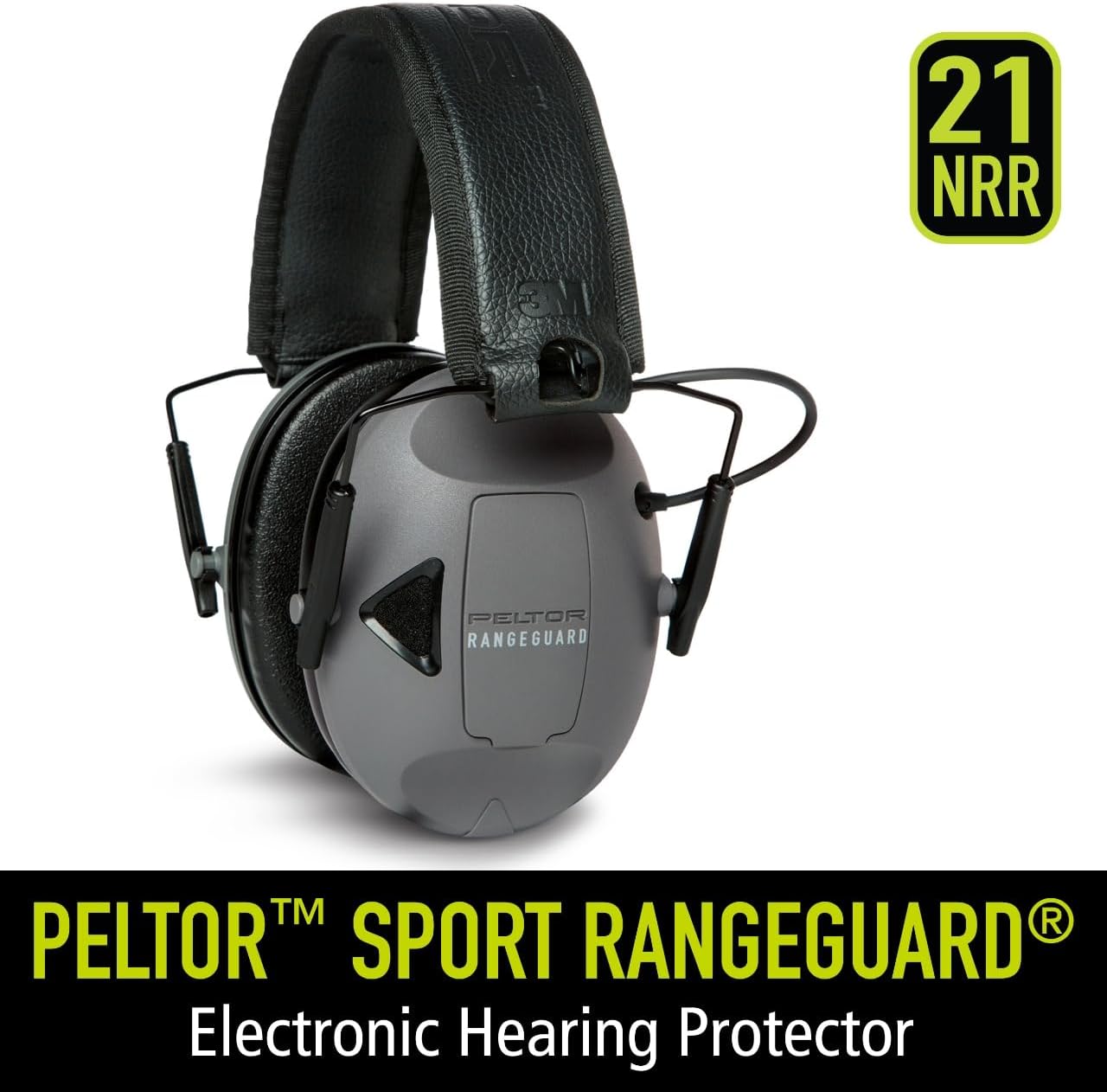 Sport RangeGuard™ Earmuffs by Peltor™ - Gray, Noise-Canceling Hearing Protection