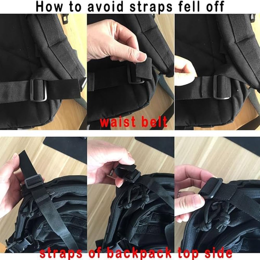 REEBOW GEAR Tactical Backpack 40L Large Army 3 Day Assault Pack Molle Bug Bag Backpacks Military Style Rucksacks (Black)