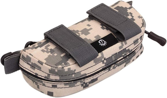 Tactical Molle Sunglasses Case Portable Anti-Shock Clamshell Carry Eyeglasses Hard Case Outdoor Hunting Goggle Mag Pouch