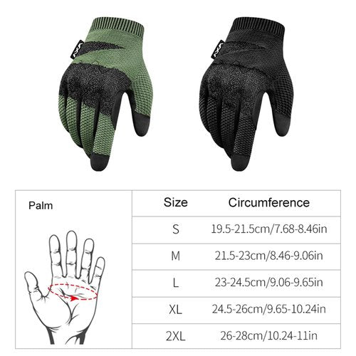 VXW Bike Gloves for Men Full Finger Touchscreen Motorbike Gloves High Protection Cycling Gear for BMX ATV Road Racing(Large)