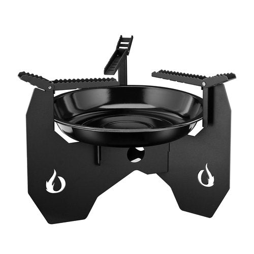 ONLYFIRE Portable Camping Stove with Carry Bag, Detachable Dutch Oven Stand with Foldable Pot Brackets, Outdoor Wood Charcoal Stove for Camping Hiking Picnic Patio Cooking, GS340