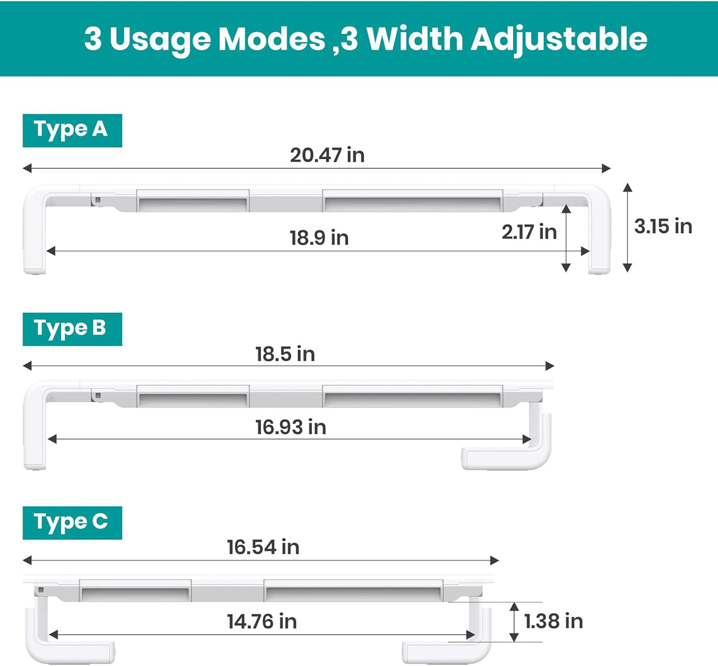 Monitor Stand Riser, Klearlook Foldable, Height Adjustable Computer Stand, Desk Shelf Riser with Storage Drawer &Tablet Phone Stand for Desktop, Laptop (White)