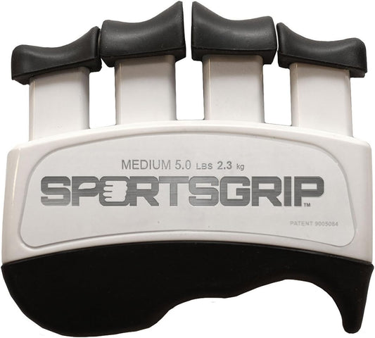 Hand and Finger Exerciser (Medium - 5lbs / 2.3kg) – Best Ergonomic Finger Strengthener to Improve Grip for All Sport Athletes