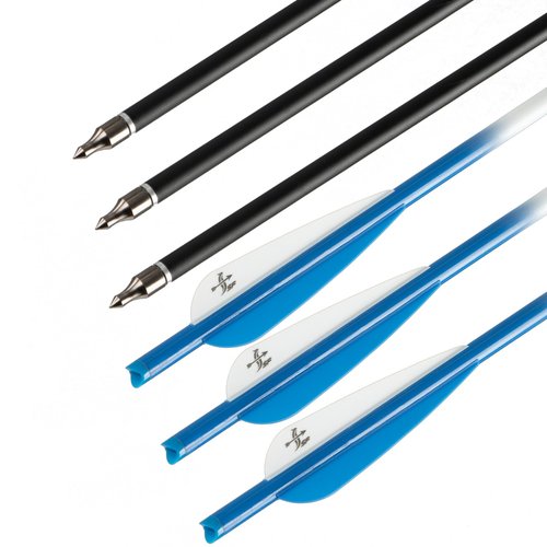 S F Crossbow Bolts Crossbow Arrows Carbon Archery for Hunting and Target Practice(Blue 12-Pack)