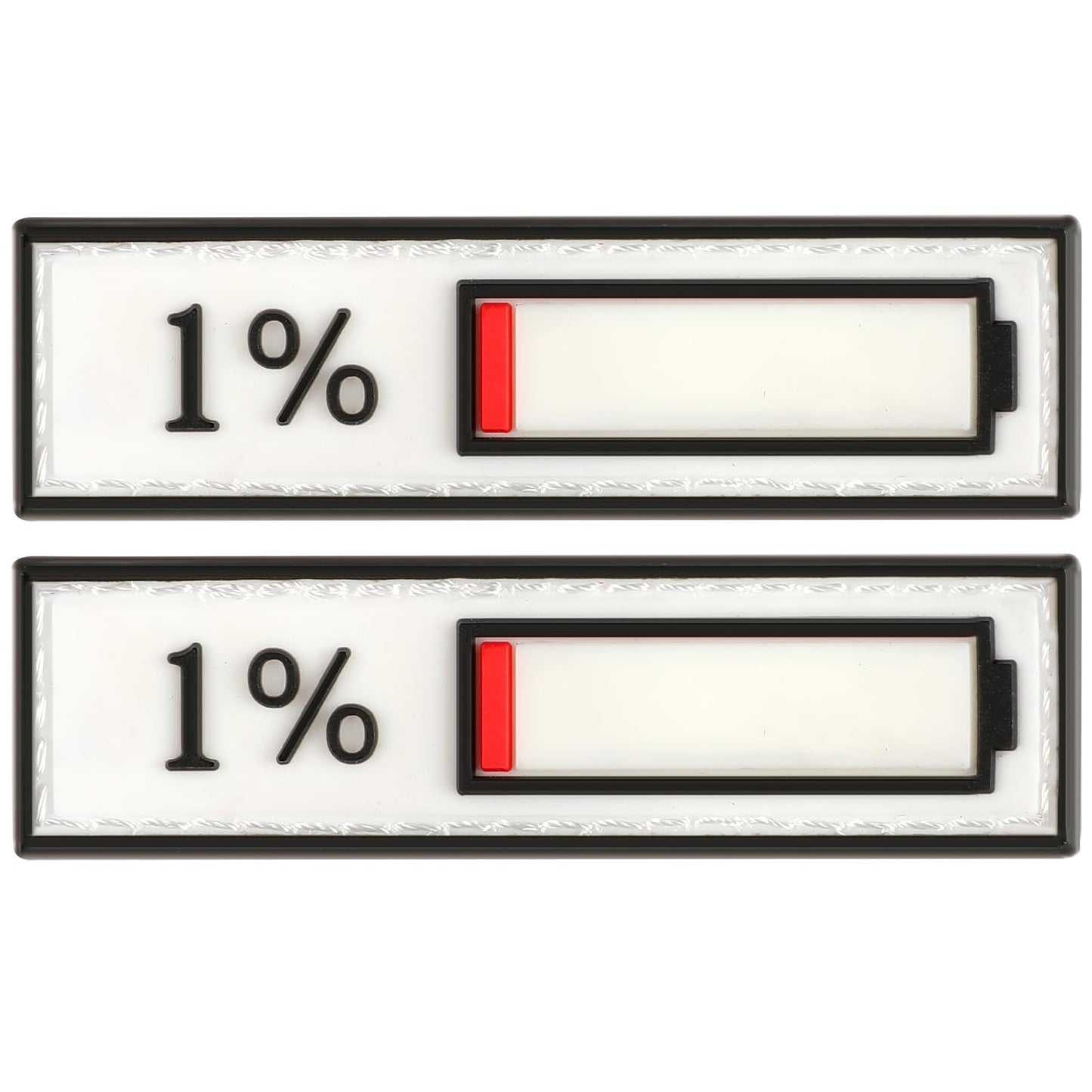 2 PCS Tactical Patch Funny Energy Display Patch Molle Accessories Military Morale Patches with Hook Fastener for Clothes Hat Backpack Gear (1% (PVC))