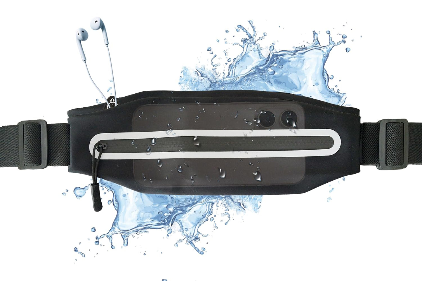 AINTE Slim Running Belt Fanny Pack for Women Men,Running phone holder,Running Waist Pouch bag for Workout Jogging,Money belt,Runner Gear Accessories(Black)