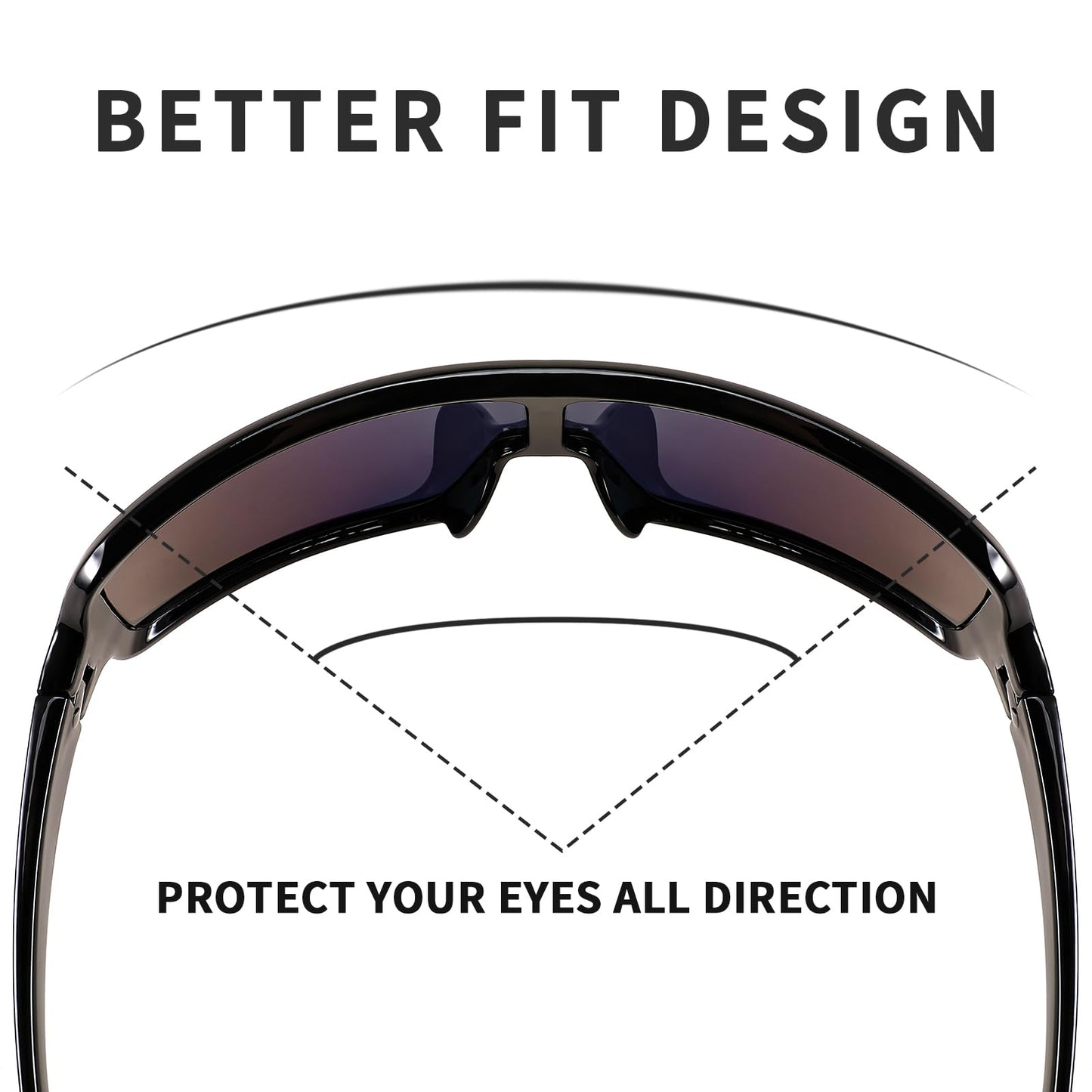 FEISEDY Men Women Cycling Sports Sunglasses Fishing Running Trekking Baseball 80s 90s Shield Sunglasses B2962