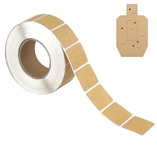 Guyuyii 0.87 Inch Self-Adhesive Target Pasters – 1/2/4 Rolls High-Visibility Square/Dots Target Stickers for Shooting Range, USPSA, IPSC, and IDPA Practice, Compatible with Cardboard and Paper