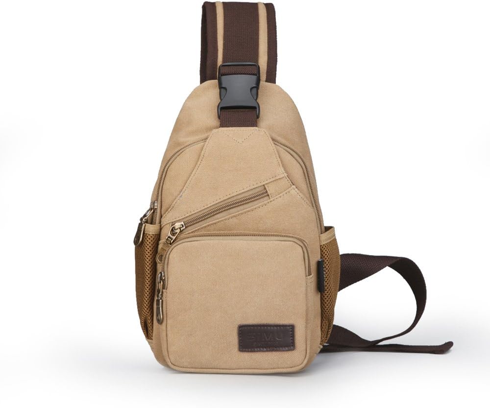 Sling Bag Pack Canvas Shoulder Sling Backpack Small Crossbody Chest Bag for ipad mini