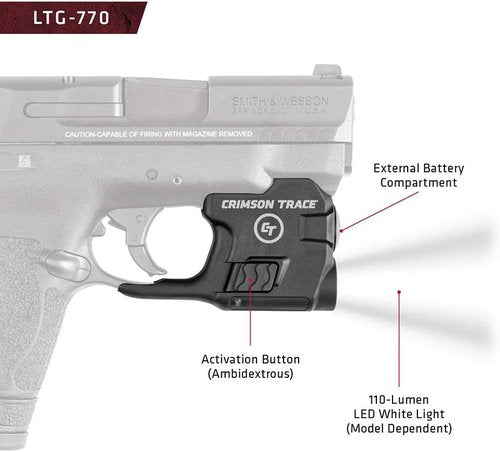 LTG-770 Tactical Flashlight for Smith & Wesson M&P Shield | 110 Lumen LED Light