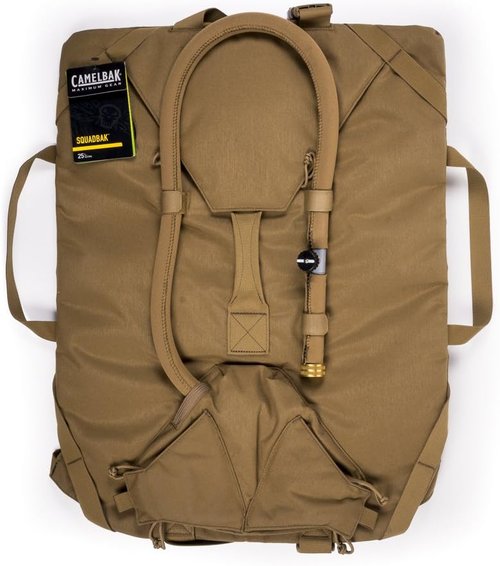 CamelBak SquadBak Tactical Hydration System with 25L MG Omega WaterBeast Reservoir, Coyote