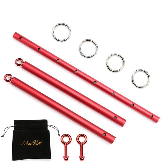 EXREIZST Red Adjustable Spreader Bar Set, Suitable for Sets Sports Training Fitness Gear Home Gyms