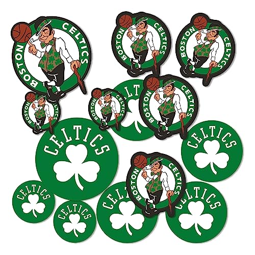 Boston Celtics Vinyl Sticker Sheet - 8.5 x 11 Inches, Team Fan Decal