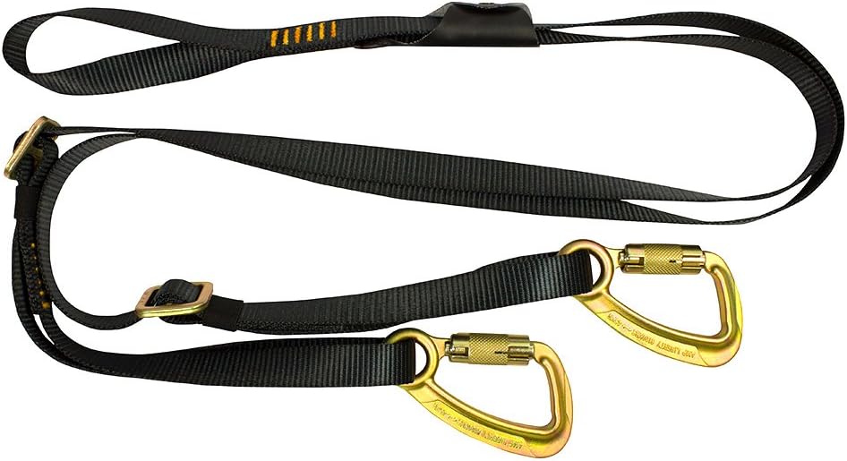 Fusion Climb Lobster-Claw Adjustable Lanyard with Captive Eye Carabiner