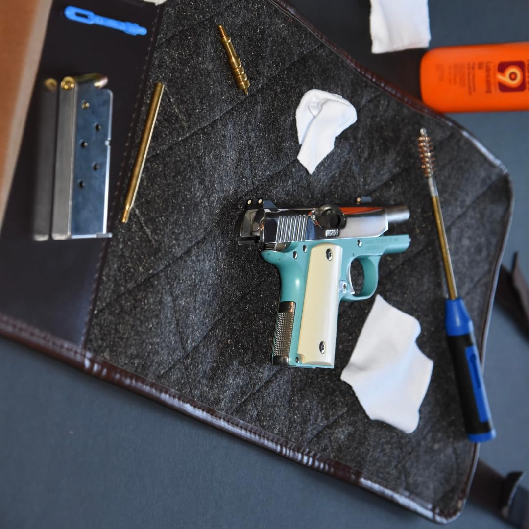 Rush Creek Creations Gun Cleaning Mat - Portable, Waxed Canvas, Handle, Weather Resistant Gun Cleaning and Shooting Mat
