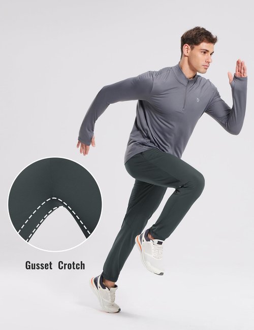 baleaf Mens Hiking Pants Fleece Lined Sweatpants Thermal Workout Joggers Running Athletic Winter Cold Weather Gear Dark Gray 3XL