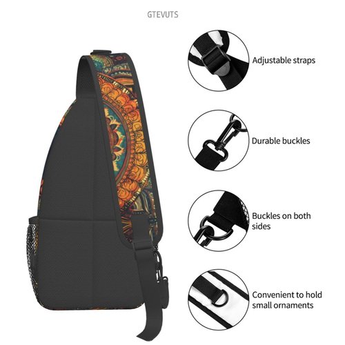 Mandala Sling Backpack Chest Bag Crossbody Shoulder Bag Gym Cycling Travel Hiking Daypack For Men Women