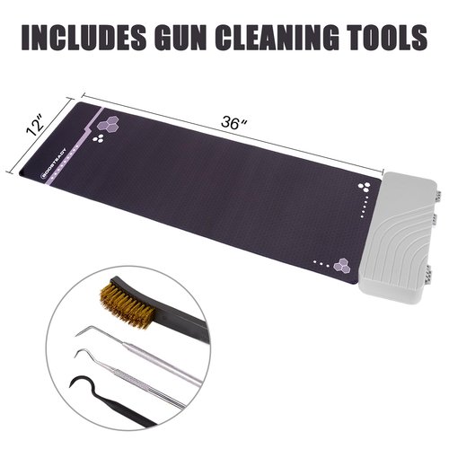 BOOSTEADY Gun Cleaning Mat 36 x 12”, Non-Slip Workbench Pad, Large Surface Gun Mat in Storage Box