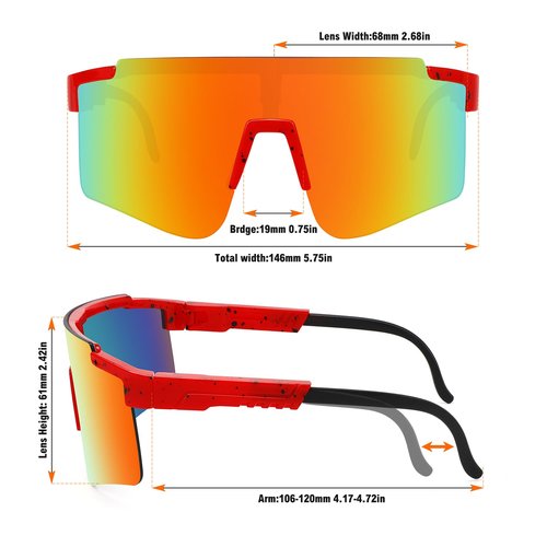 MALIDAK Sports Sunglasses for Mens Women Youth Baseball Sunglasses UV400 Protection Men Cycling Glasses Ideal for Surfing, Running, Climbing, Fishing