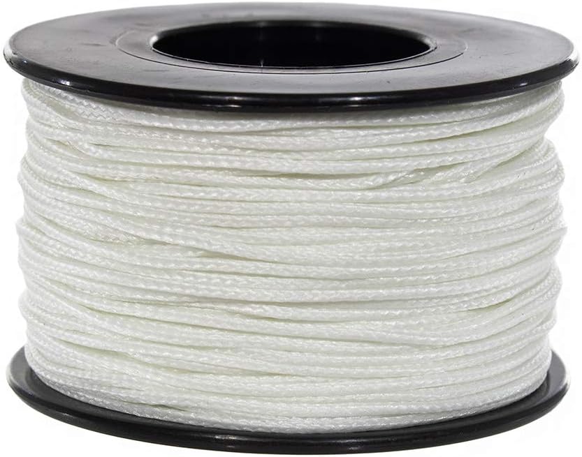 Glow in the Dark Micro Paracord - 125ft Braided Cord, 1.18mm Diameter, Reflective Options